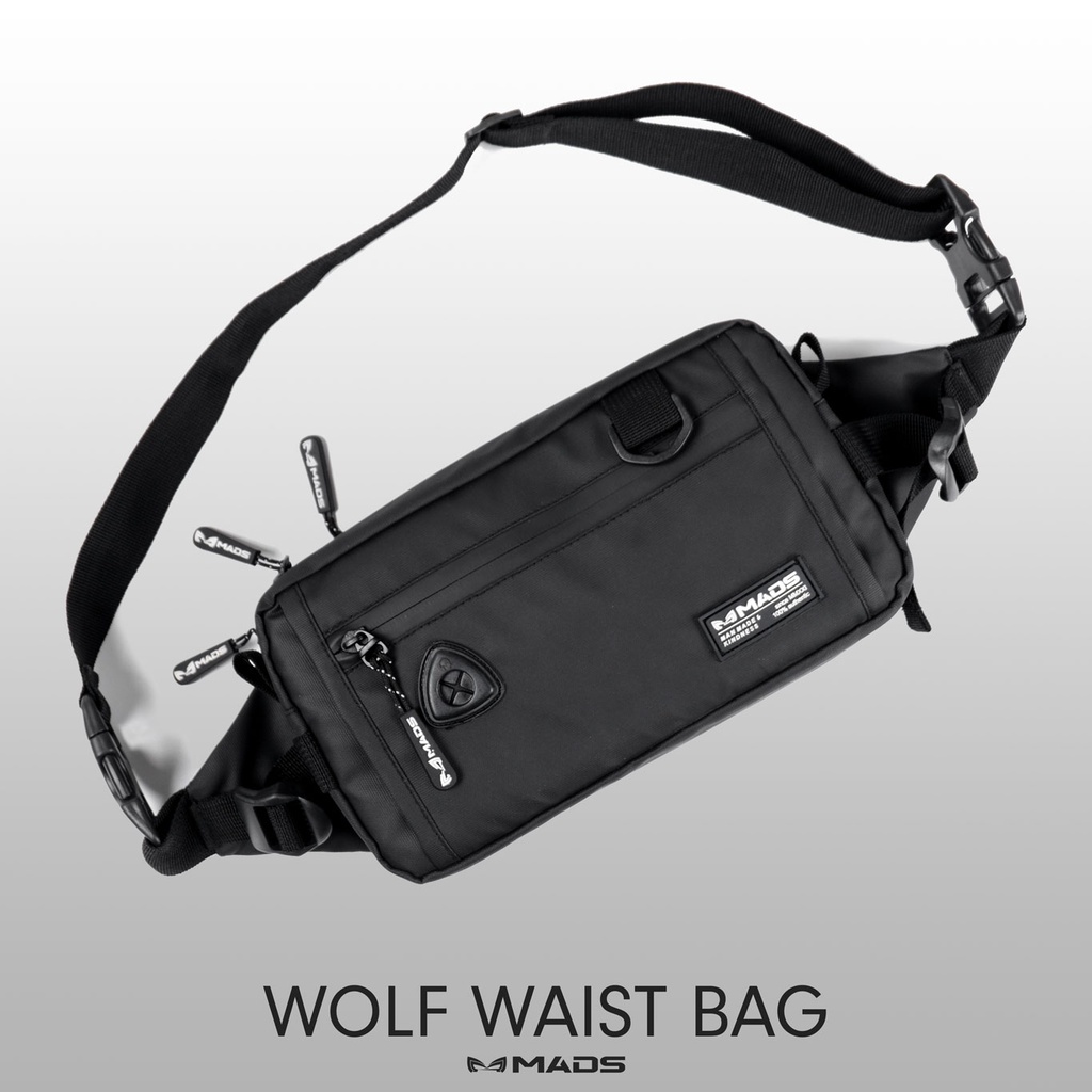 Mr Mads - Waist Bag WOLF - Tas Pinggang / ShoulderBag / SlingBag  / HandBag / ChestBag (Bisa Dijadik