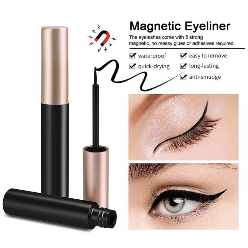 1 Set Magnetic Eyelash Bulu Mata Palsu 3 Pasang + Eyeliner Magnet + Tweezer XX084