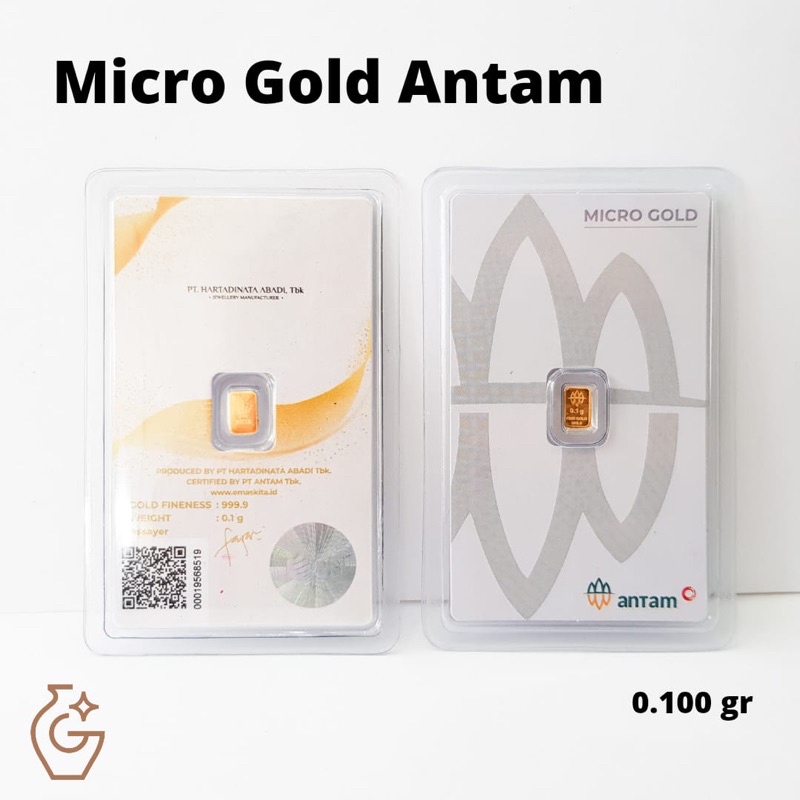 LM MICRO GOLD ANTAM 0.10 GRAM LOGAM MULIA HARDINATA