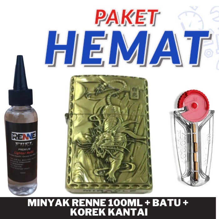 Paket Hemat Murah Kantai Gold Tiger + Minyak Renne 100ml + batu - Best Seller