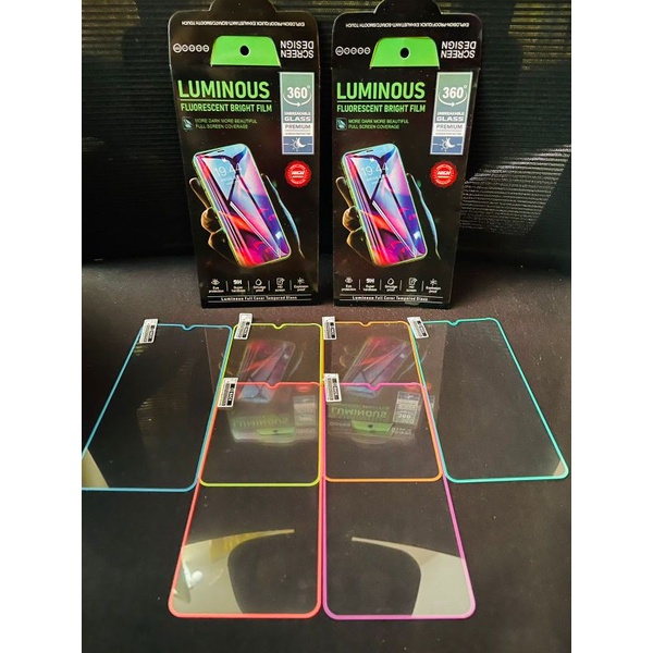 TG XIOMI GLOW IN THE DARK POCO M4 POCO M3 POCO M2 POCO X3 POCO X4 ANTI GORES TEMPERED GLASS LUMINOUS