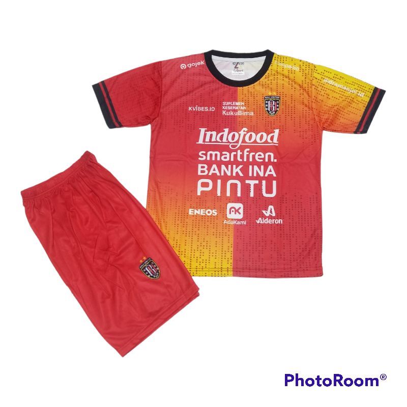 SETELAN JERSEY BOLA  BALI UNITED UMUR 5-12THN/JERSEY BOLA BALI UNITED