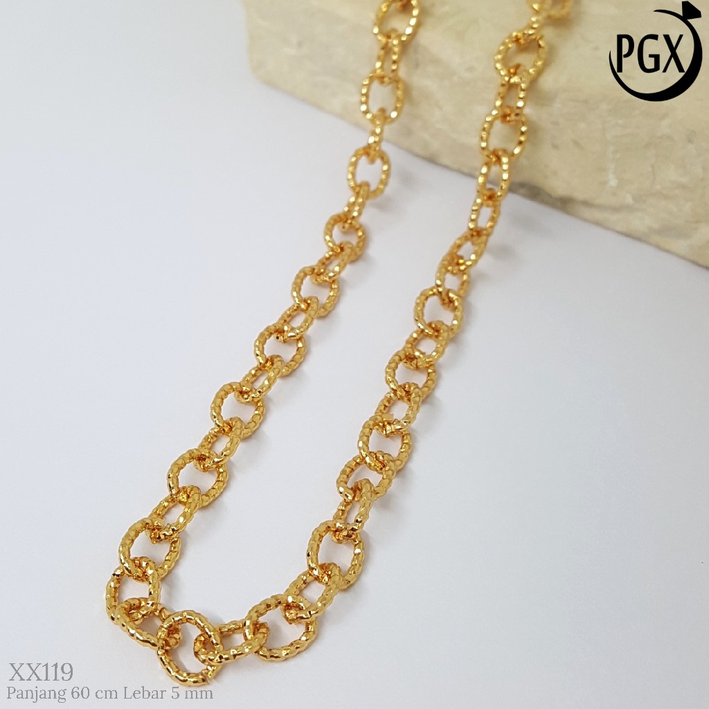 PGX Kalung Pria Wanita Xuping Perhiasan Lapis Emas Aksesoris Fashion Premium - XX119