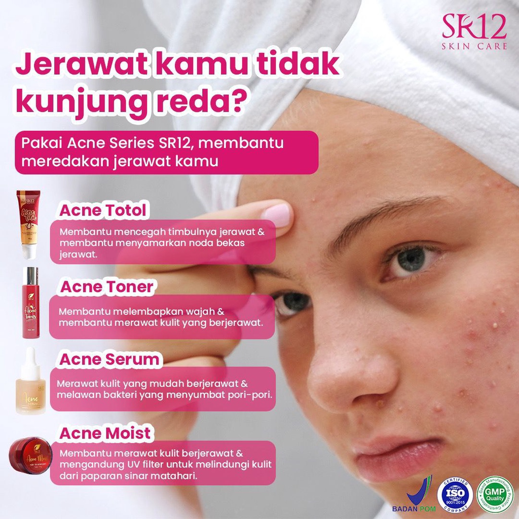 Acne Serum Wajah SR12 Penghilang Jerawat Bruntusan Komedo Berminyak Original BPOM 20ml