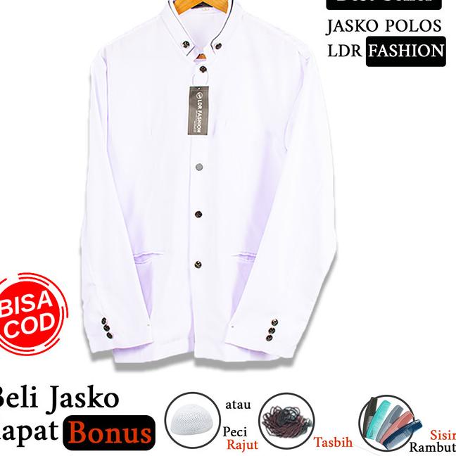 Baju Koko - Jasko Polos Putih Elegan - M, Putih