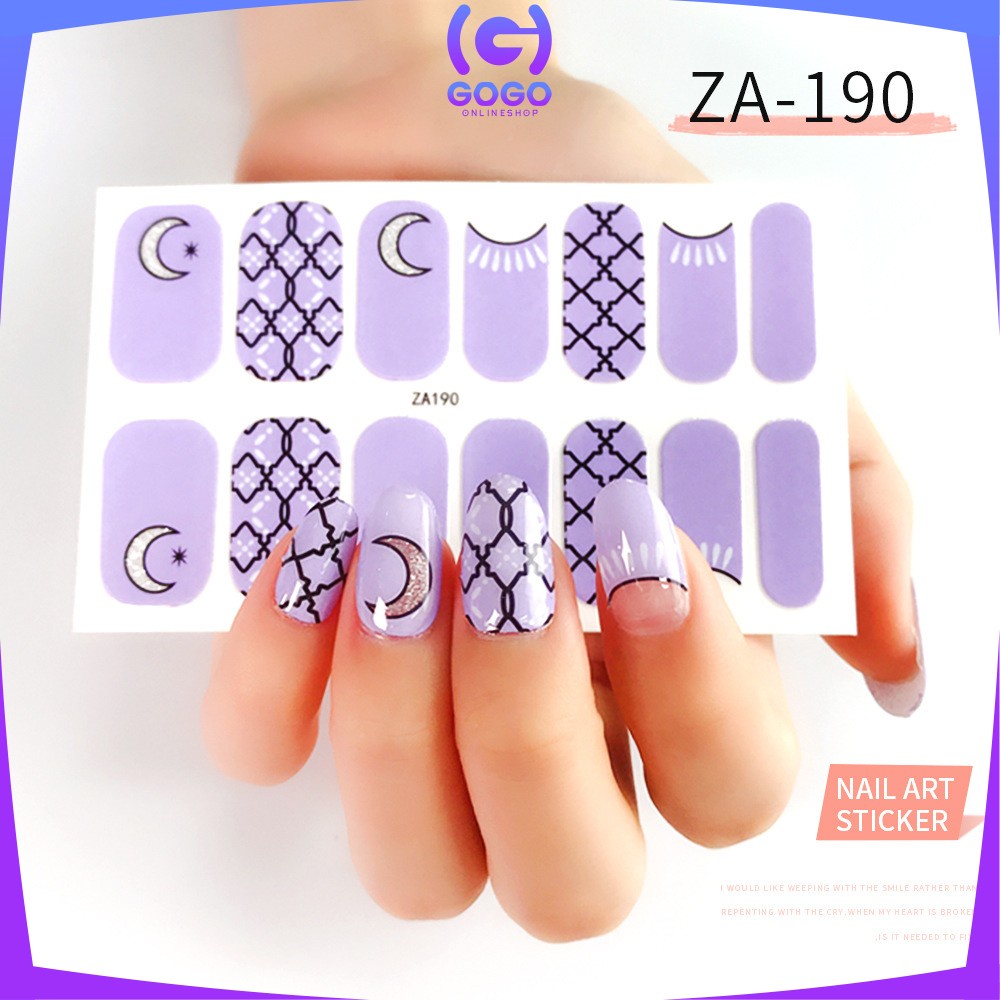 GOGO-K54 Stiker Kuku Wanita Nail Art Sticker / Sticker Kuku Fashion Wanita Murah Anti Air / Stiker Kuku Korea Murah