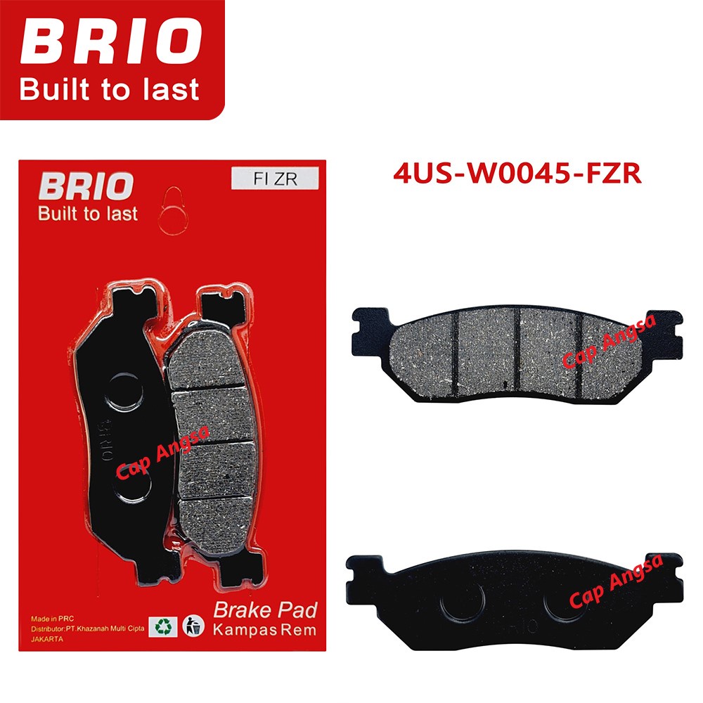 BRIO FRONT BRAKE PAD KAMPAS REM DEPAN DISC DISPED REM CAKRAM YAMAHA F1 ZR FI DISPAD 4US W0045 BRAKEPAD 20PCS