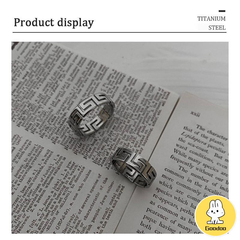 Cincin Pola Zuma Cincin Pola Silver Aesthetic Ring Cincin Aesthetic Cincin Estetik Cincin Titanium Cincin Pria Cincin Wanita -Doo