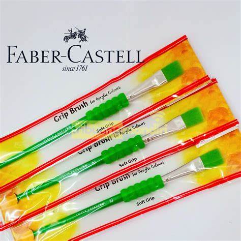 

Kuas Lukis Grip Brush Kuas Cat Warna Colour Paint Brush Green dan Purple in Pouch