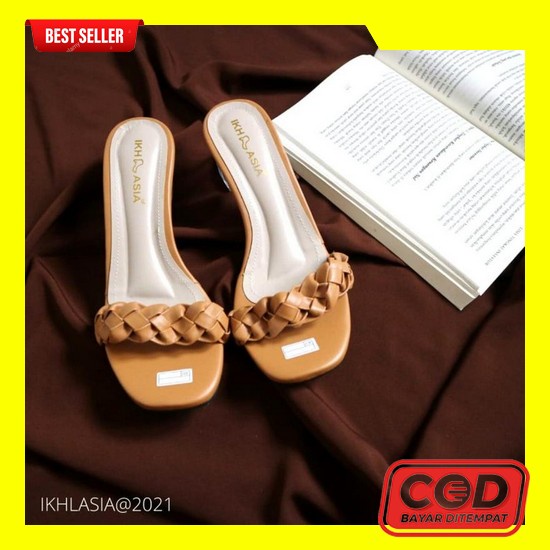 Athena Sepatu Hak Haihil Hils Pesta Slip Wanita Sendal High Heels Deni Sandal Wanita Heels Kaca St