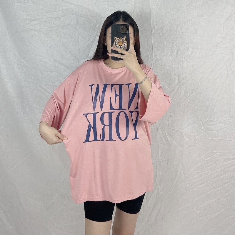 Kaos Oversize Jumbo Slit Samping N Y Lengan 7/8