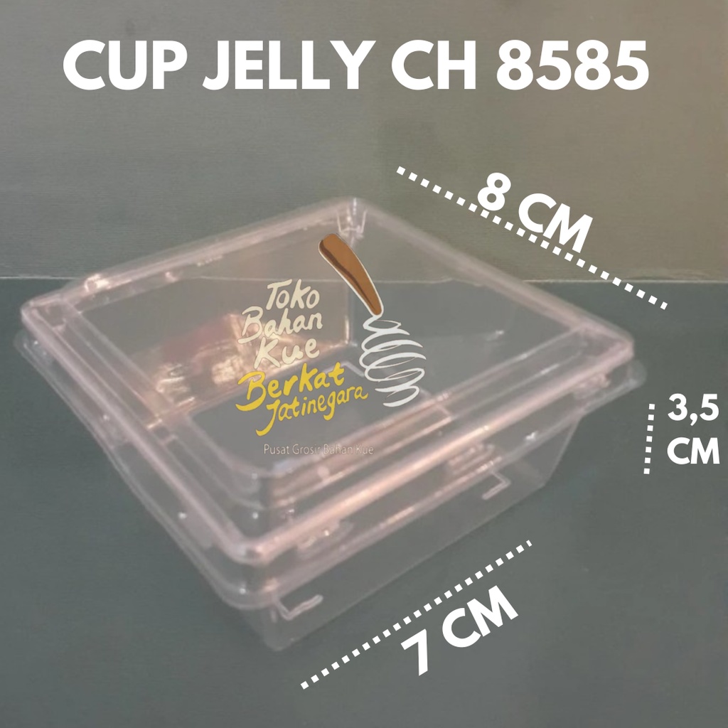 CUP PUDING CH 8585 / CUP BENING  / CUP JELLY + TUTUP  ISI 10 PCS