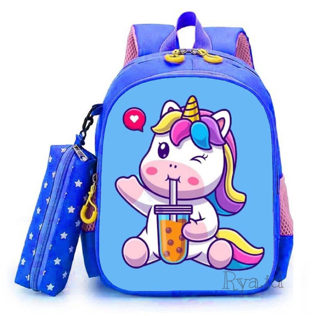 SALE !! Tas Ransel Sekolah Anak Perempuan Terbaru 2022 Motif Kuda Poni Ransel Sekolah Anak Perempuan Laki Laki Tk SD Ngaji Tas Ransel Anak Serba Guna