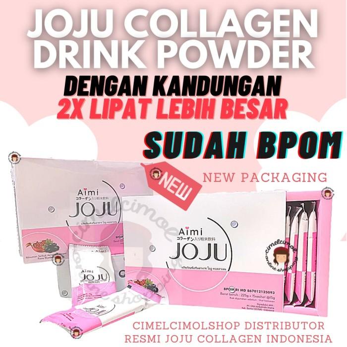 Bpom Aimi Joju Collagen Powder Drink Isi 15 Sachet Minuman Kolagen