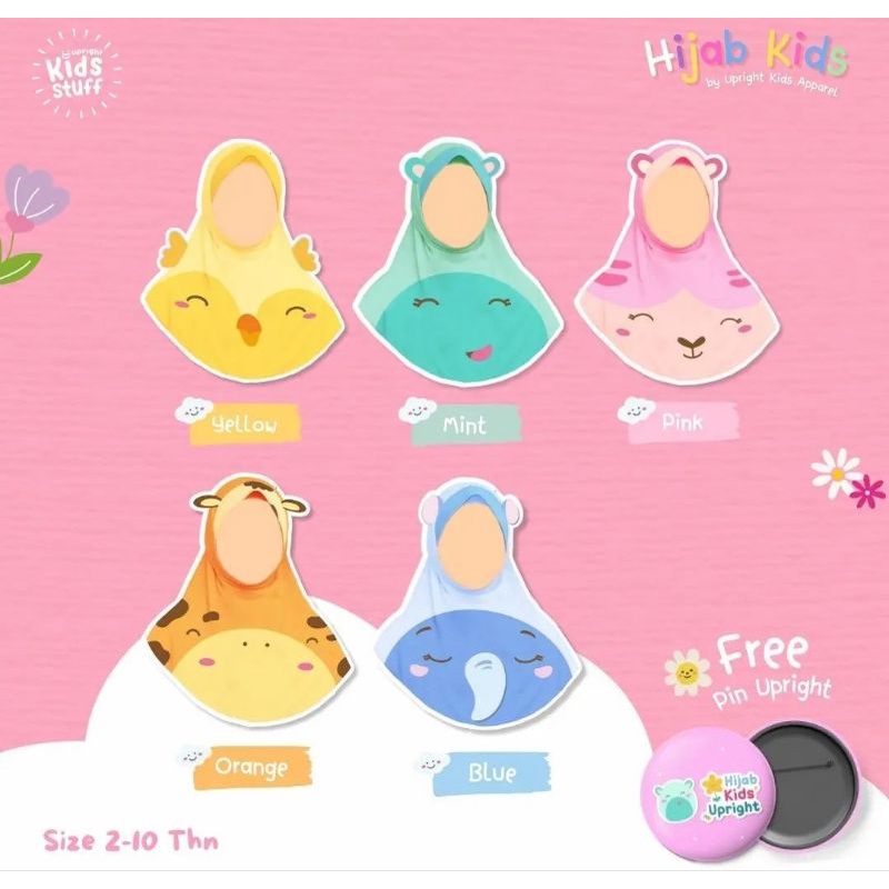Hijab Kids 3D by Upright Kids Stuff size 2-10 T