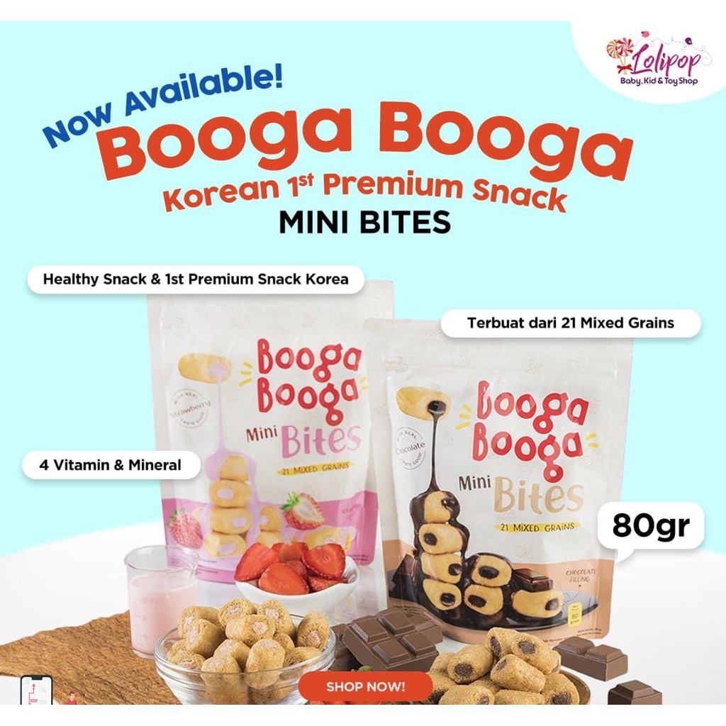 YUMMY BITES BOOGA BOOGA BITES 80gr