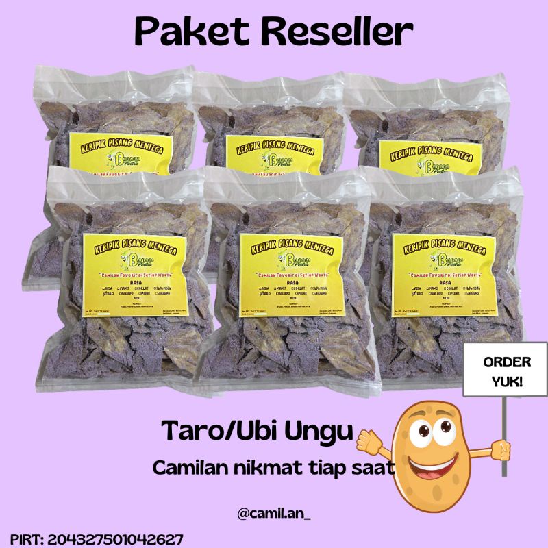 Jual Paket Reseller Pcs Gr Keripik Pisang Taro Ubi Ungu Shopee