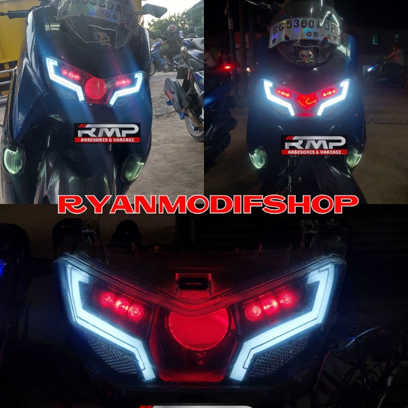 HEADLAMP CUSTUME ALL NEW NMAX LAMPU DEPAN NMAX NEW CUSTUME PROJIE BILED LAZY EYE
