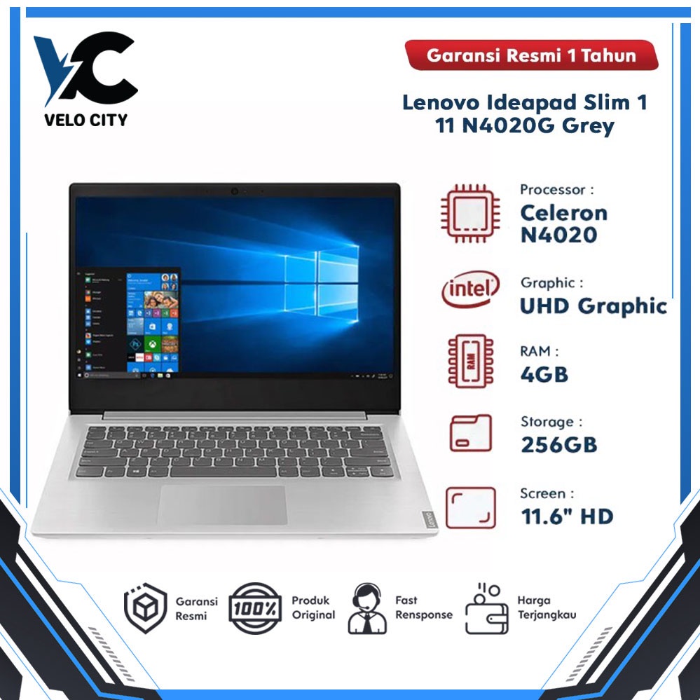 Lenovo Ideapad Slim 1 11 N4020 4GB 256ssd W10 OHS 11.6 05ID