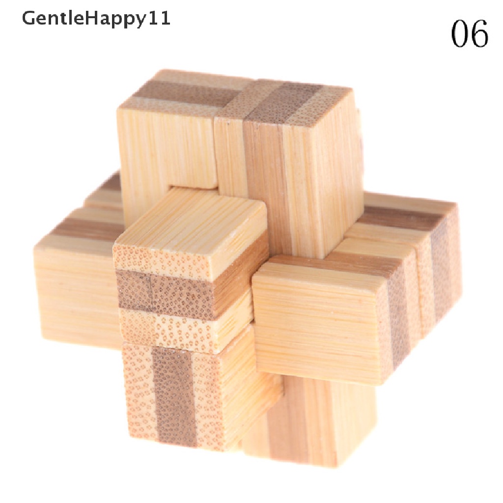 Gentlehappy Fashion IQ Brain Teaser Kong Ming Lock Interlocking Burr 3D Puzzles Game Mainan Hadiah id