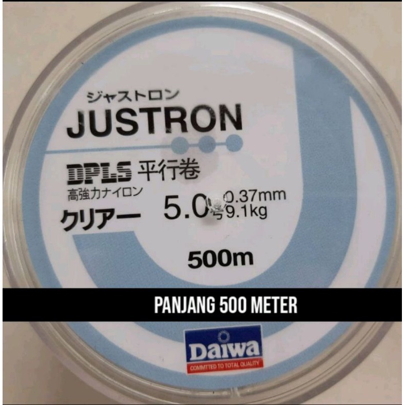 senar daiwa justron 500 M,senar bening / clear