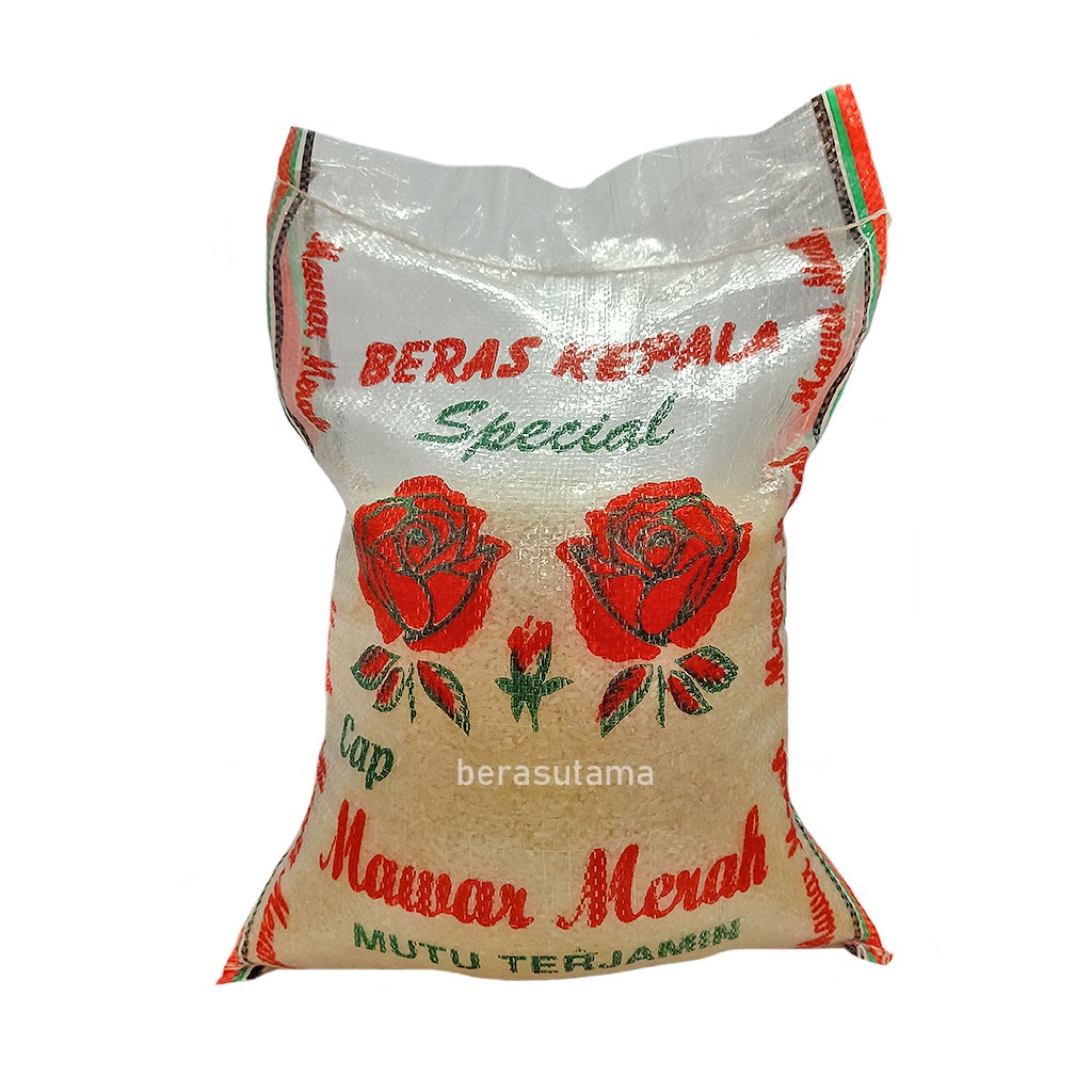 

Beras Kepala Medium Cap Mawar Merah 5KG