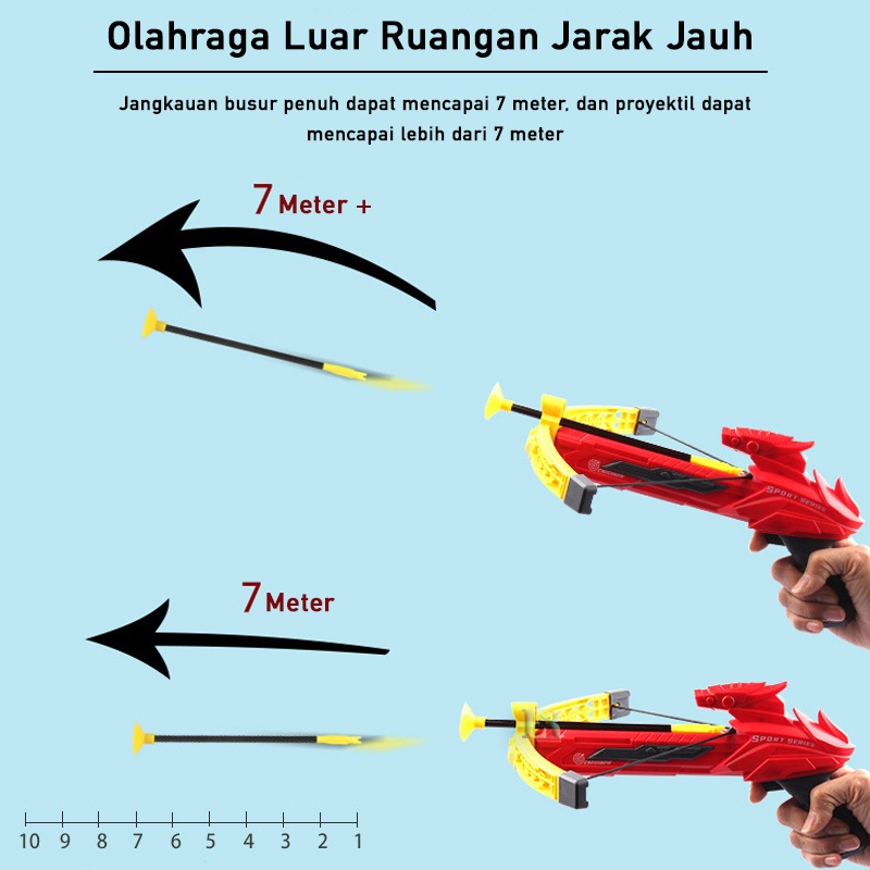 LNR Shop Crossbow Inframerah Mainan Interaktif Set Mainan Olahraga untuk Anak-Anak Orangtua-Anak 1 Set Mainan Anak Panah dan Busur Inframerah Simulasi Menembak Dengan Lampu LED Warna Menyala Dalam Gelap Aman Untuk Anak Child Boy Shooting Simulation