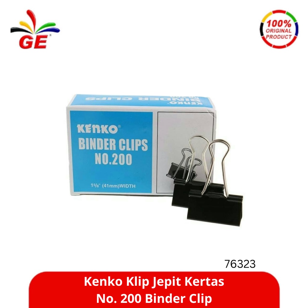 

KENKO - Klip Jepit Kertas No. 200 Binder Clip 76323