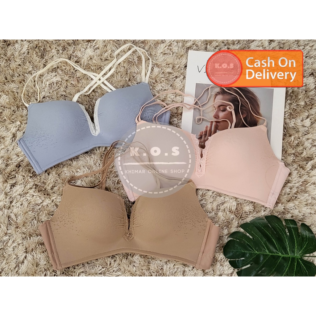 bra bh import cantik tanpa kawat size 32-38