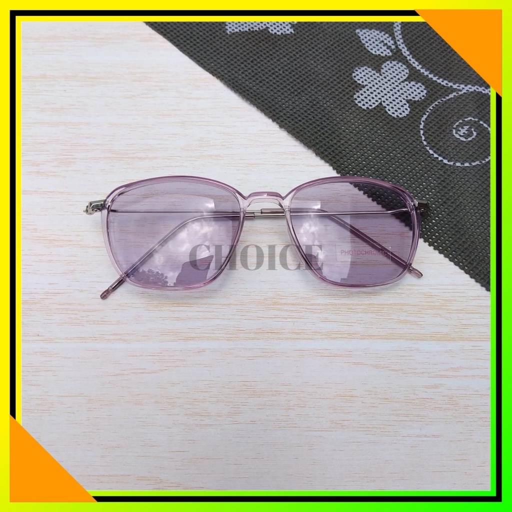 kacamata photocromic berubah warna vintage 2189 blueray anti radiasi elastis frame optik unisex fashion