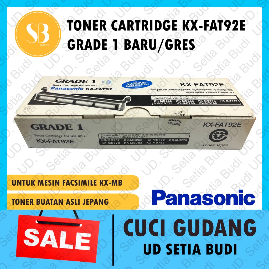 Toner Fax Panasonic KX-FAT92E Toner Cartridge Facsimile Asli Jepang