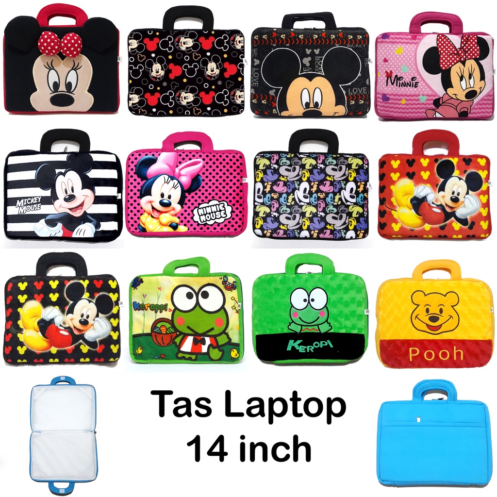 Tas Laptop Mouse Bulu Note book Notebook 14 &quot; Inch