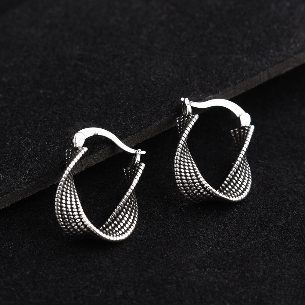 Handmade Anting Juntai Liontin Geometris Warna Silver Gaya Vintage Punk Korea Untuk Pengantin Wanita