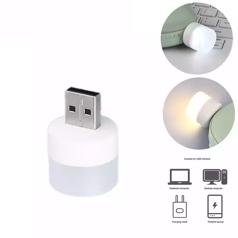 [BISA COD] Lampu LED USB Mini Night Light Lampu Baca Tidur Travel Portable Kecil