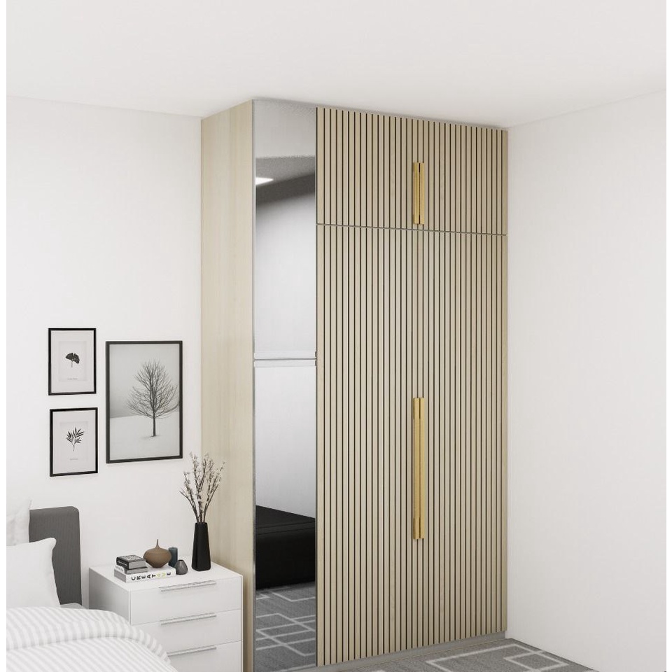 lemari pakaian sliding minimalis custom jakarta