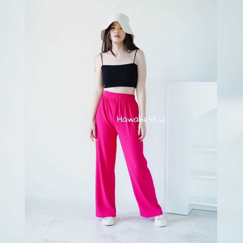 Hornet Pants 785 | Celana Kulot Knit Wanita Tebal - Celana Kulot Highwaist - Cullote Knit Pants