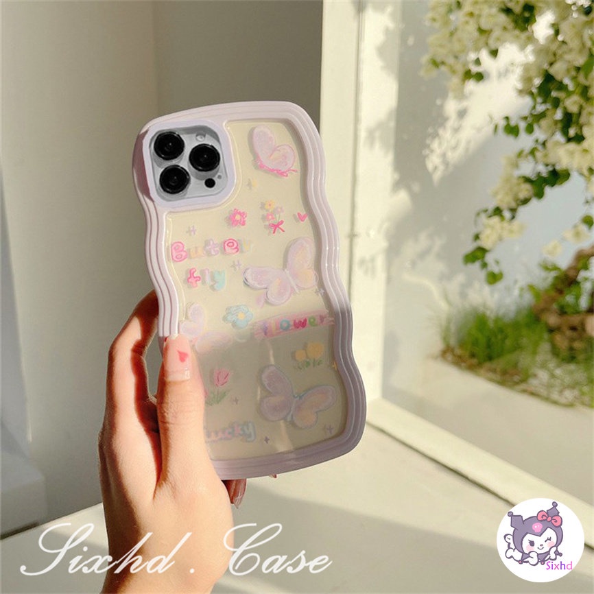 Soft Case Motif Kartun Kupu-Kupu Untuk iPhone 14 13 12 11 Pro Max SE2020 X XR Xs Max 7 8 6 6s Plus Butterfly