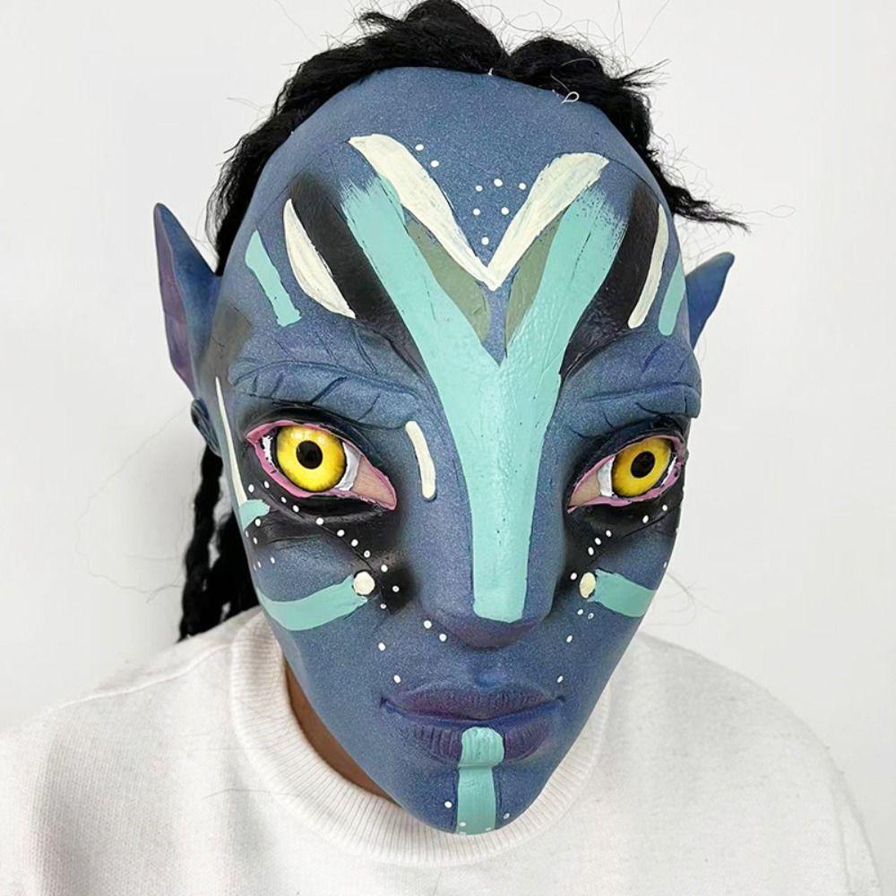 [Elegan] Avatar Lateks Topeng Trick Mainan Untuk Dance Adjustable Halloween Part Cosplay Props Head Mask Decoration Prop Dewasa Film Topeng Halloween Topeng