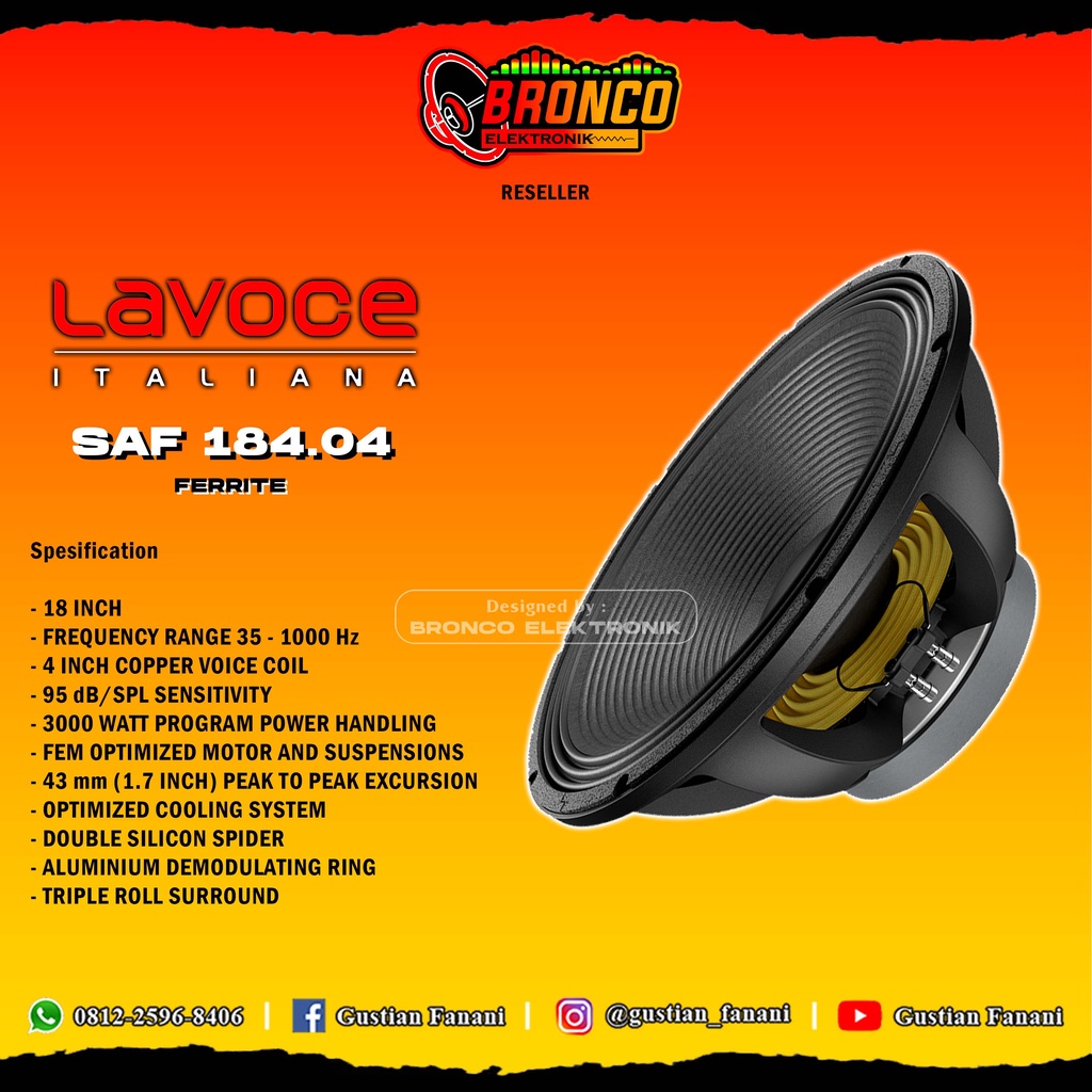 SPEAKER LAVOCE SAF 184.04