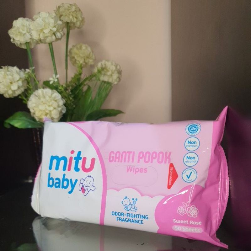 MITU BABY Tisu Basah Ganti Popok Sweet Rose 50's