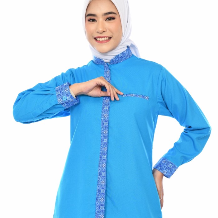 Seragam Kerja Wanita Tangan Panjang/ Baju Karyawan/Kantor/Restoran