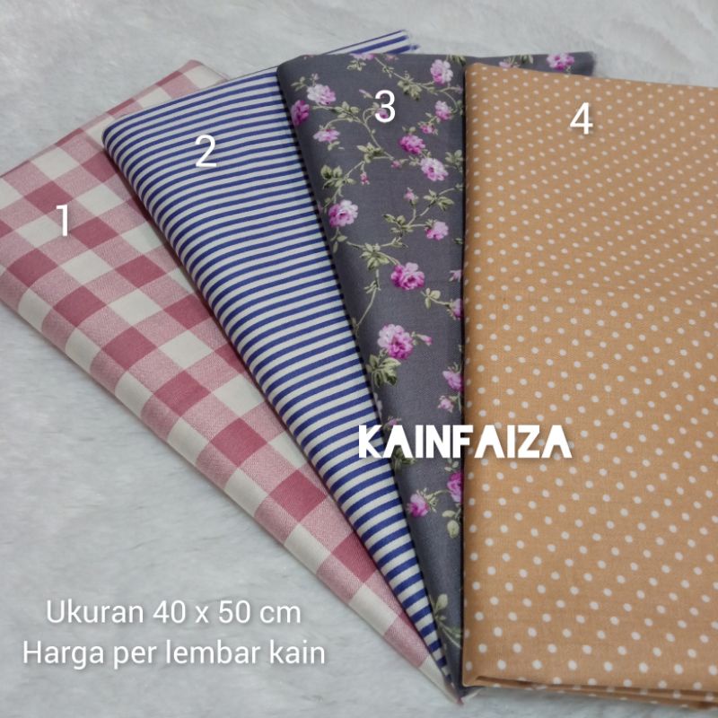 Jual Kain Perca 40 x 50 cm Katun Jepang Tokai Senko 03 (Harga per