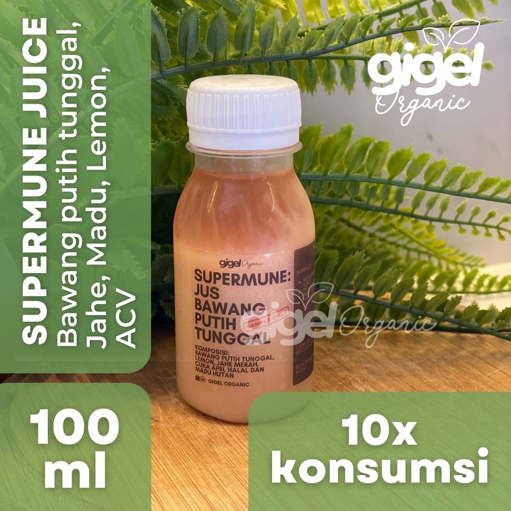 

Gigel Organic Supermune Juice Mini 100ml Jahe Merah | Bawang Putih Tunggal | Lemon | Madu