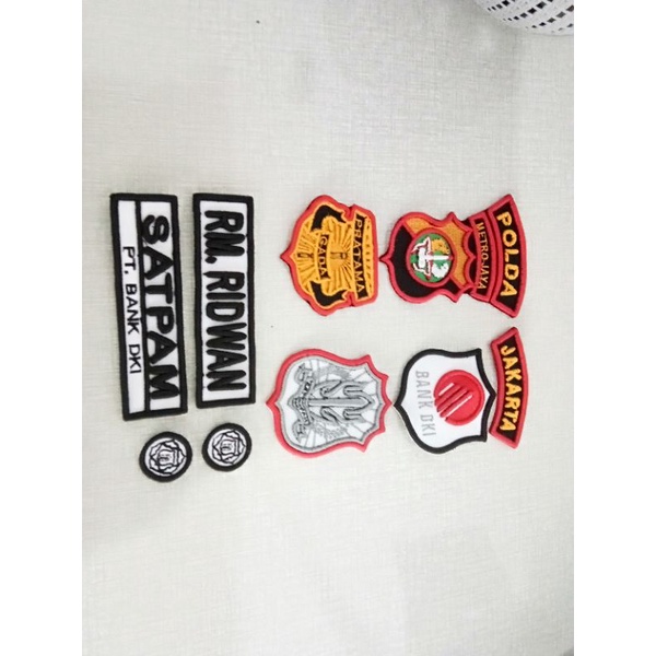 Bordir Atribut Satpam Bordir Timbul