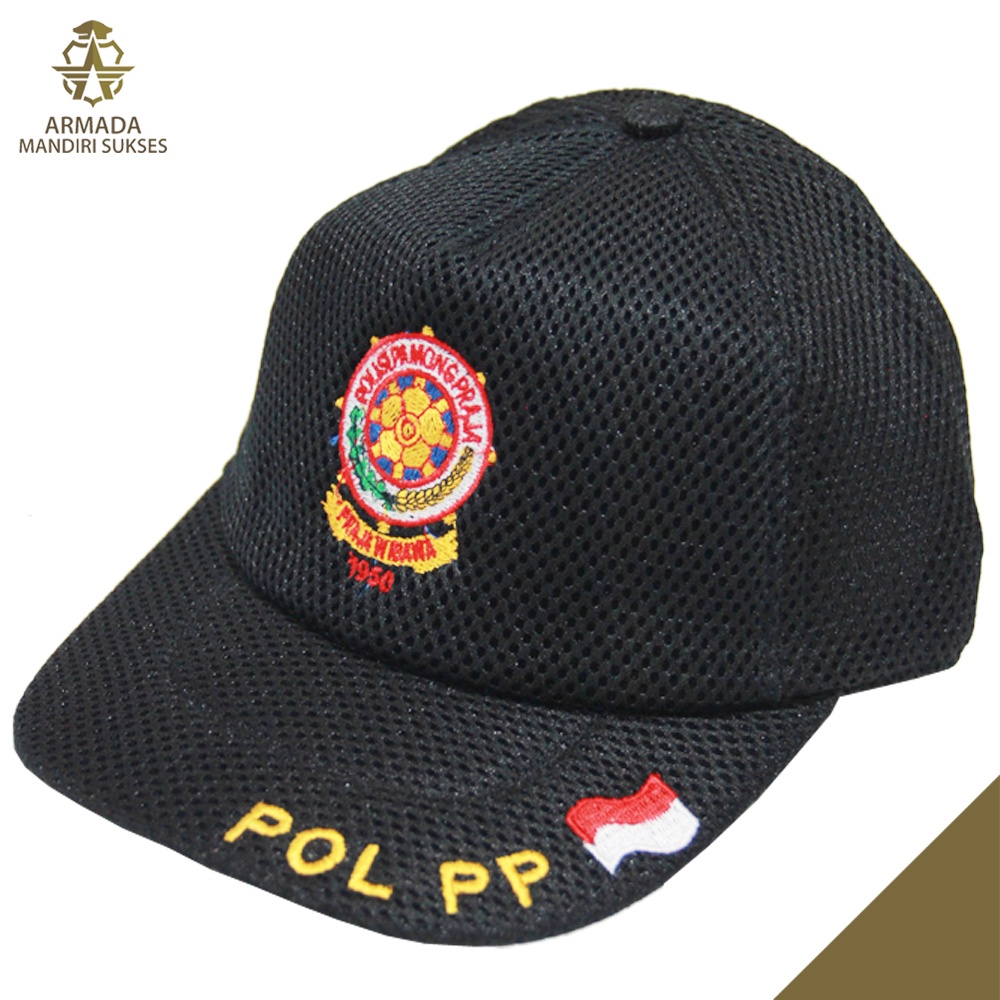 Topi Jaring Pol PP Logo - Topi Pol PP Logo Mesh