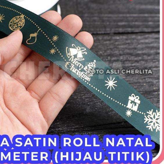 

Pita Natal Christmas Satin 25 Yard 22 Meter Ribbon Kado Hampers - Gold
