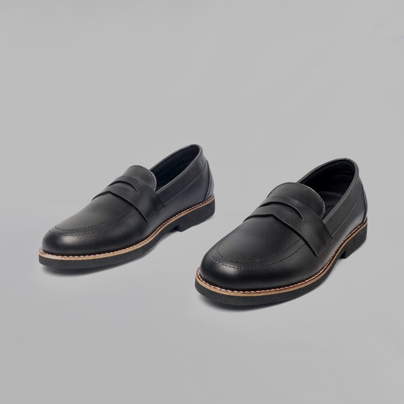 sepatu kantor pria aliana loafert black