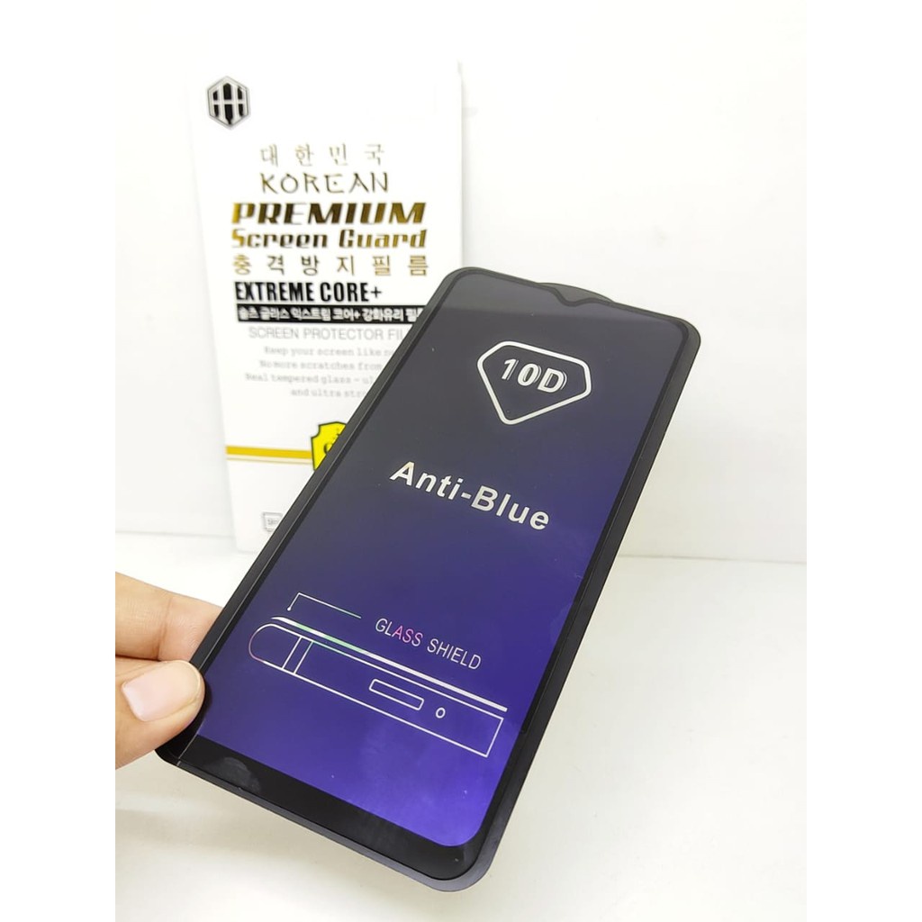 KOREAN Blue Ray 10D Oppo A31 2020 6.5 inchi Tempered Glass FULL GLUE ANTI RADIASI