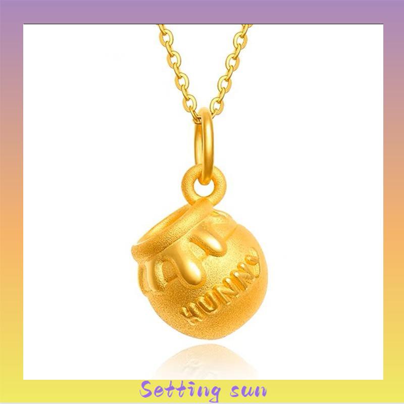 Kalung Winnie-the-Pooh Alloy Bahan Kartun Lucu Korea Gaya Aksesori Fashion TN