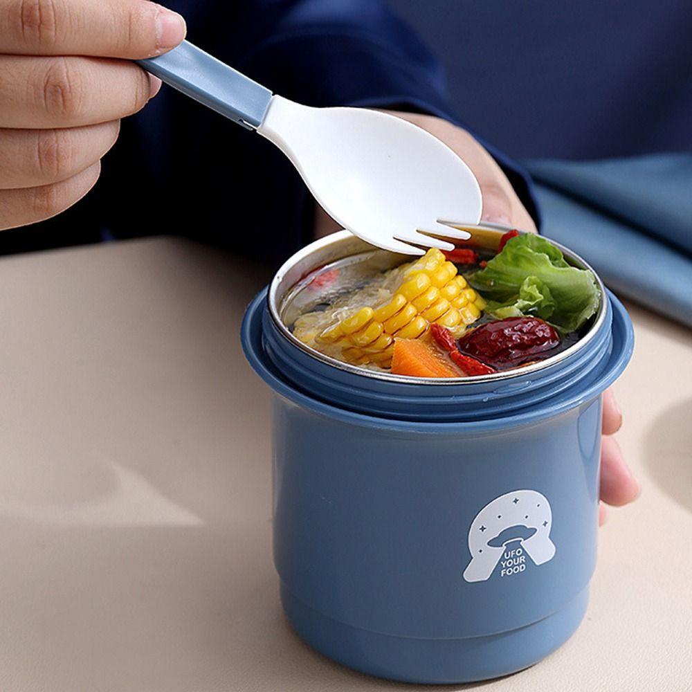 R-FLOWER Lunch Box Kotak Bubur Microwavable Dengan Sendok Wadah Makanan